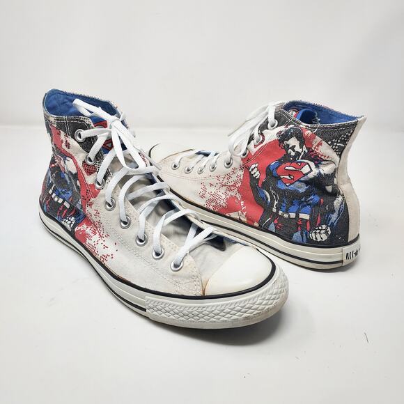 Converse DC Superman High Top Sneakers Size 10 - Picture 1 of 10